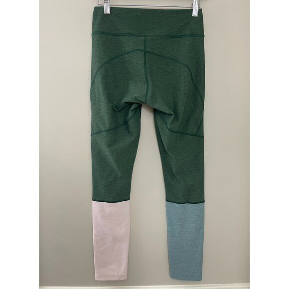 Outdoor Voices The Dipped Warmup Leggings Colorblock‎ Hunter Green Blue Pink S - Picture 5 of 9